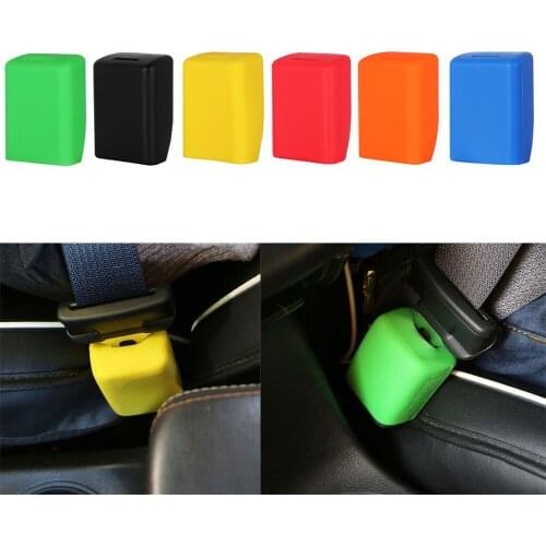 Universal Dust Prevention Car Safety Seat Belt Buckle Buckle Clip Protector Silicone Interior Button Case Anti-Scratch Cover