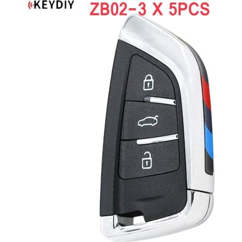 5PCS X KEYDIY Universal Smart Key ZB02-3 for KD-X2 KD900 Mini KD Car Key Remote Replacement Fit More than 2000 Models