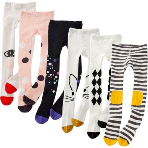 Spring Girls Tights Cartoon Cat Baby Girl Pantyhose Cotton Knitted Cotton Cute kids Stocking Baby Pantyhose Tight