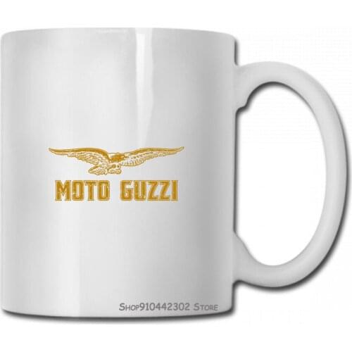 Vintage Moto Guzzi Distressed White Mug Cup Sz S 5Xl Women Men