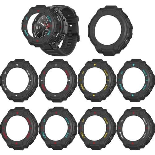 TPU Soft Glass Screen Protector Case Shell Full Edge Frame For Amazfit T-rex/Trex Pro Sport Smart Watch Protective Bumper Cover