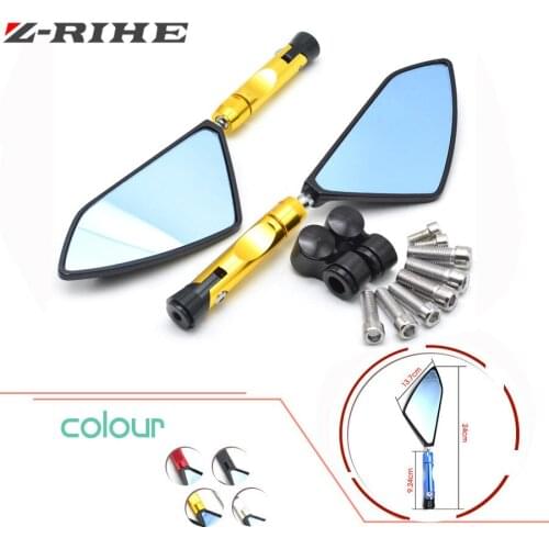 Universal 7/8"" 22mm handle bar motorcycle bar end mirror Motorcycle Mirror For honda yamaha Kawasaki z750 z800 Suzuki Ducati