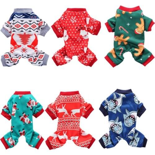 12 Styles Christmas Dog Clothes Pet Cat Dog Jumpsuits Clothes for Dogs Coat Jackets Pajamas Christmas Pet Clothing Chihuahua