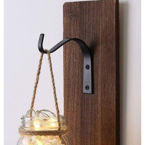 4.5Inch Bending S Shape Wall Hanging Flower Pot Support Bracket Hook Iron Hanger