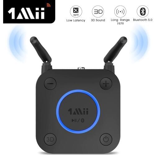 1Mii B06 Pro Bluetooth 5.0 Audio Receiver aptX LL 3D Music Coaxial/Optical/2RCA/3.5mm Aux Bluetooth Adapter for TV Car Headphone