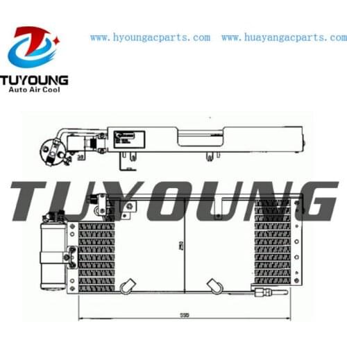 Auto Air Conditioner Condenser For DAF CF 65/75/85 2000- 1356366 1342025 Size 555*250*38MM