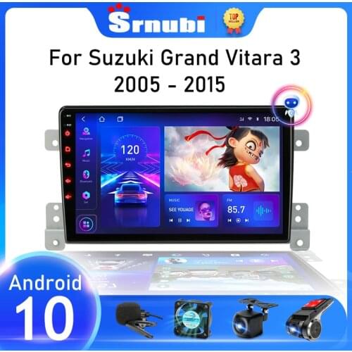Srnubi Android 10 Car Radio for Suzuki Grand Vitara 3 2005 2012 2013 2014 2015 Multimedia Player Navigation GPS 2 Din Stereo DVD