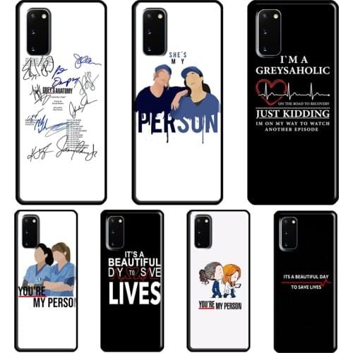 Greys anatomy Case For Samsung Galaxy S21 Ultra S8 S9 S10 Plus Note 9 10 Note 20 Ultra S20 FE Back Cover