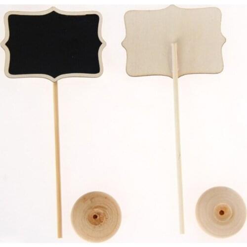5pcs Wooden Mini Blackboard Chalkboard with Stand Place Wedding Table Number Sign SUB Sale
