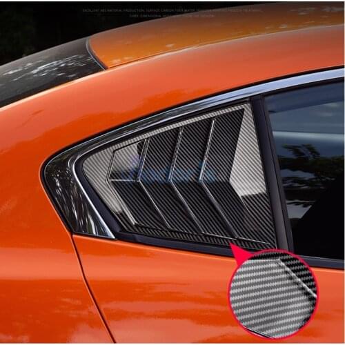 For Mazda 3 M3 Axela 2020 Carbon Fiber Look Rear Window Air Flow Intake Panel Garnish Molding Ring Auto Car Accessories