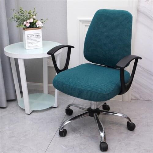 Thicken 2pcs/set Elastic Office Computer Chair Cover Back Seat Cover Stretch Spandex Kids Study Rotating Lift Seat Case Cover