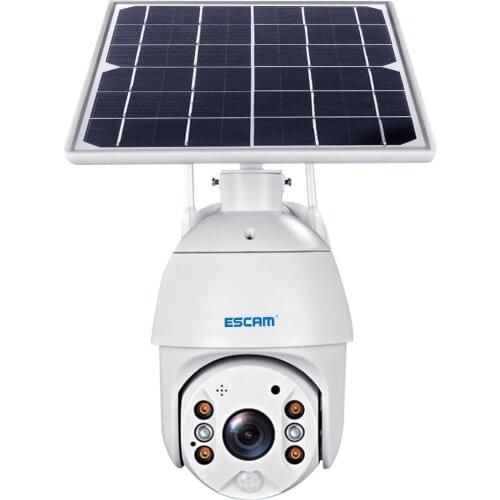 ESCAM QF280 1080P Cloud Storage PT WIFI Battery PIR Alarm IP Camera With Solar Panel Full Color Night Vision Two Way Audio IP66