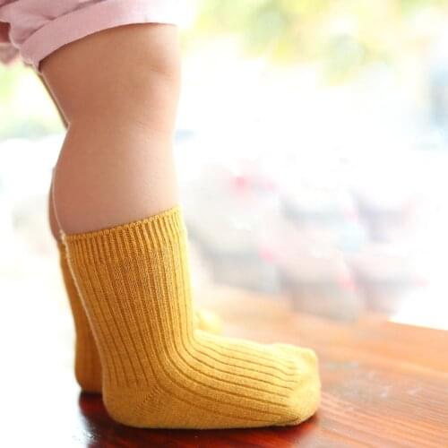 GZHilovingL Autumn winter Soild Cute Baby Long Booties Kids Cashmere Knee High Socks Children Boys Girls Soft Princess Socks