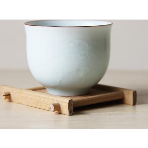 Ceramic Porcelain Tea Cup with Traditional Chinese Embossed Stretched Branches Painting T28142354B