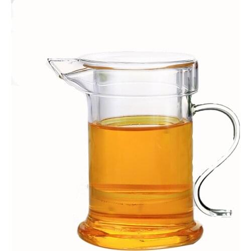 300ml creative glass tea maker Chinese style filter tea mug with handle lid glass tea set cup set Teahouse