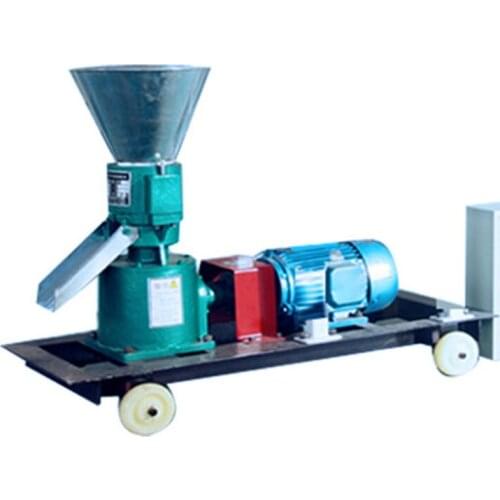 Chicken fish poultry feed pellet machine flat die pellet mill with motor EXW