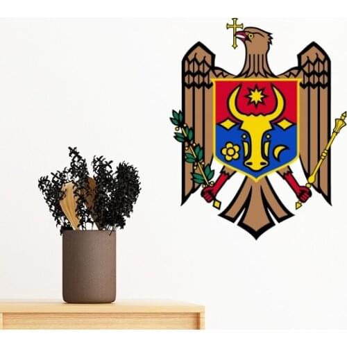 Moldova Europe National Emblem Removable Wall Sticker Art Decals Mural DIY Wallpaper for Room Decal