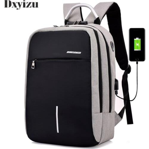 2020 Hot Mens USB Charging Backpacks Laptop Bags Preppy Anti Theft Password Locks Travel Large Capacity Young Business Backpack