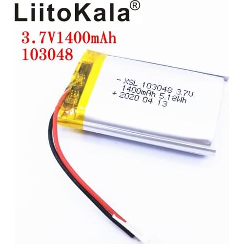 XSL 3.7V 103048 1400mAh Rechargeable Lithium Li-polymer Battery Replacement Battery DIY Battery For MP3 MP4 DVD Speaker Camera