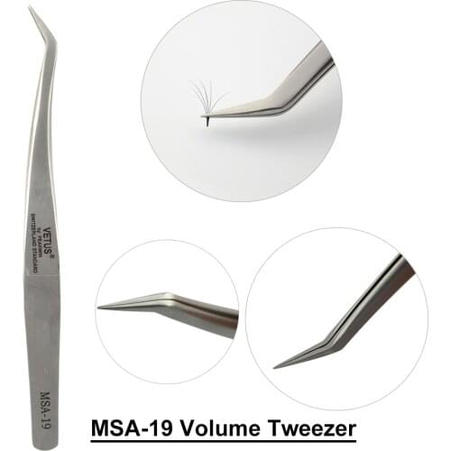 Best Quality VETUS Volume Lash Tweezer and Dolphin Tweezers for Eyelash Extension Tools MSA-18 MSA-19