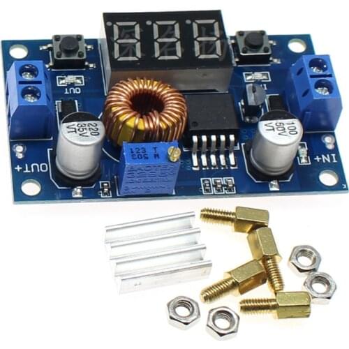 XL4015E DC-DC Step Down Module DC DC Adjustable Voltage Regulator LCD Display 1.25V-36V Buck Adapter Module Automation Modules