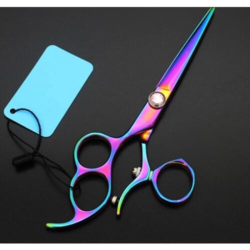 High quality Left hand professional japan 440c rotation 6 inch hair scissors shears hair Cutting barber hairdressing scissors