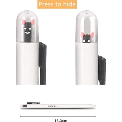 Pen gel Lovely ballpoint Angle Black color ink Hiding cute Demon Stationery Office writing school supplies