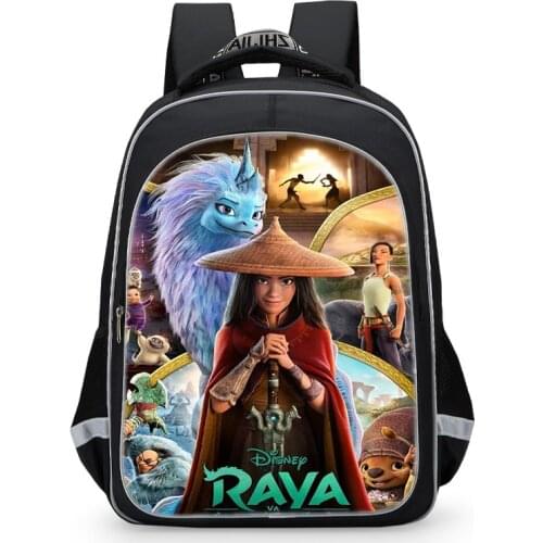 Disney New movie Raya and The Last Dragon Schoolbag backpack students' burden reduction backpack men and women travel backpack