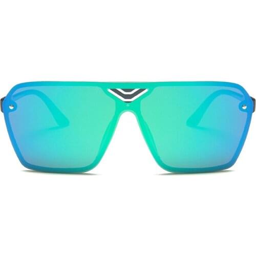 Retro Square Women Men Sunglasses Silver Gradient Lens UV400 Eye Protection Girl Sexy Ladies Pilot One-Piece Outdoor Eyewear