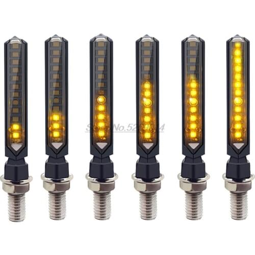 E-mark LED Motorcycle turn signals lights water flowing cover for KTM Gs Kayo T2 Kawasaki Zzr 600 Bmw R1200Gs 2004-2012 Honda