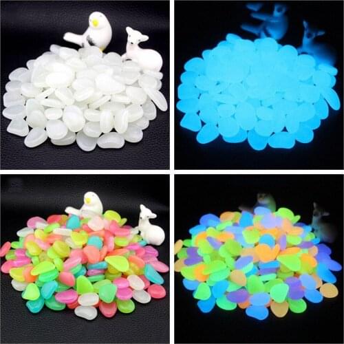 Garden Decor Luminous Stones Glow In Dark Decorative Pebbles Outdoor Fish Tank Decoration Pebble Rocks Aquarium