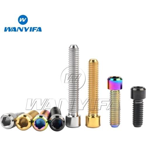 Wanyifa Titanium Bolt M4 X 10 13.5 15 20 25mm Allen Key Small Head Screw for Bicycle Rear/front Derailleur H/L Adjustment