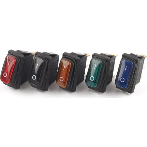 Waterproof Rocker Switch 35x17.5mm ON-OFF 2/3 Pin Electrical Equipment With Light Boat Power Rocker Switch 15A 250V/20A 125V
