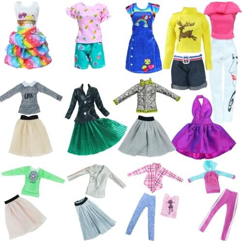 High Quality Doll Clothes Girl Outfits Princess Doll Dress Pleated Skirt Fashion Coat Jacket Summer Short Pants Doll Accessories