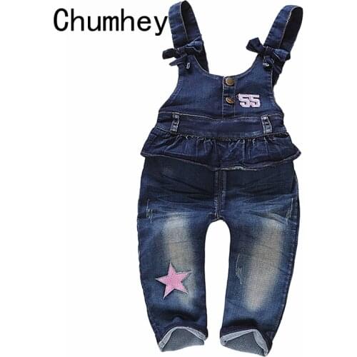 Baby Girl Overalls Spring Autumn Suspender Pants Girls Rompers Soft Denim Jeans Kids Jumpsuit Babe Clothes Children Clothing