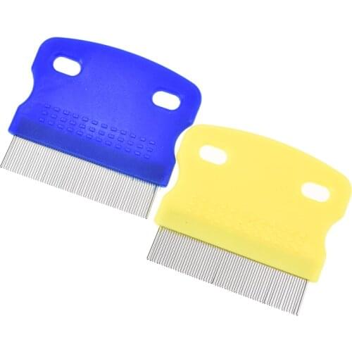 1pc Portable Fine Toothed Pet Flea Comb Steel Brush Cat Dog Grooming Combs For Dog Cat Hair Trimmer Brushes Pet Supplies