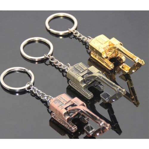 100 Pieces Wholesale excavator boutique alloy car toys for children kids toys Model key chain BULK SN3521