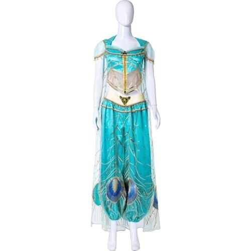 2019 Movie Aladdin Cosplay Costume Aladdin Princess Cosplay Jasmine Dress Halloween Cosplay Costume For Women Kids