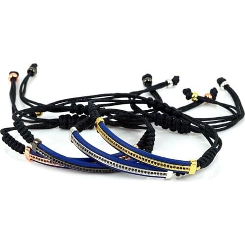 Anil Arjandas CZ Cord Rope Macrame Braiding Bracelets for Men Gift New Arrive Fashion Style Men Bracelet Braided Anchor