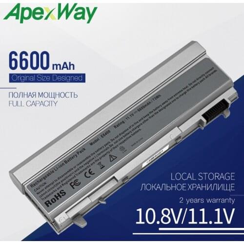 Apexway 9 Cells 6600mAh New Laptop Battery for Dell Latitude E6400 E6410 E6500 E6510 for Precision M2400 C719R DFNCH M4400 M4500