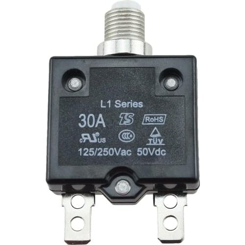 5A/10A/15A/20A/30AMP Push Button Circuit Breaker Panel Mount Air Switch Thermal Electric Protection Moulded Case Resettable