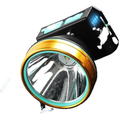 Household headlight glare inductive charging bright flashlight head mounted spotlights long life far hernia Yediao