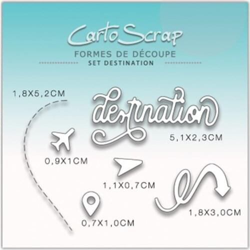 CH 2021 New Arrival Destination Stencil Metal Cutting Dies For Scrapbooking Practice Hands-on DIY Album Card Craft Decoration