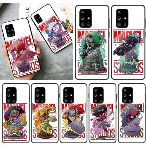 Tempered Glass Cover Marvel Hero Studios For Samsung Galaxy A91 A81 A72 A71 A52 A51 A41 A31 A21S A11 A01 Phone Case