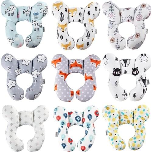 Child U-shaped Head Pillow Protector Cushion Travel Car Seat Head And Neck Fixed Pillow Soft Neck Support Pillow Trolley Pillow