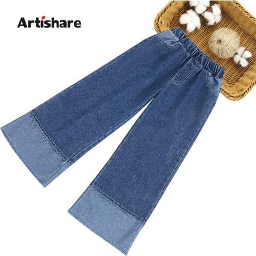 Girls Jeans Patchwork Kids Jeans For Girls Casual Style Childrens Jeans Spring Autumn Childrens Clothes 6 8 10 12 14