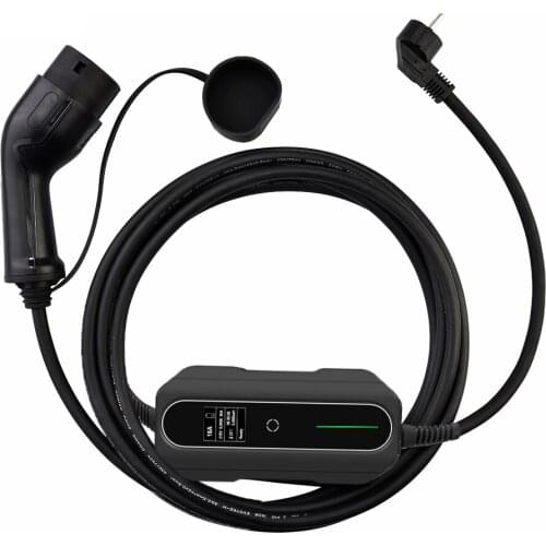 Electric Car Battery Power Charging Station Mode 2 EVSE IEC 62196 Fast AC 8A to 16A Portable EV Charger Type 2