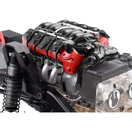 ​ Electric Engine Motor 1PC Simulate Radiator Cooling Fan LS7 V8 for 1/10 RC Crawler TRX4 SCX10 RC Car Modification Parts