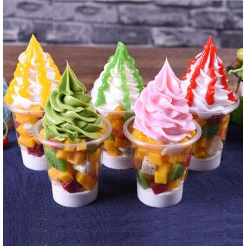 Simulation fake dessert food props hotel cafe bar bakery dessert house store shop decor sundae fruit ice cream model cake toys