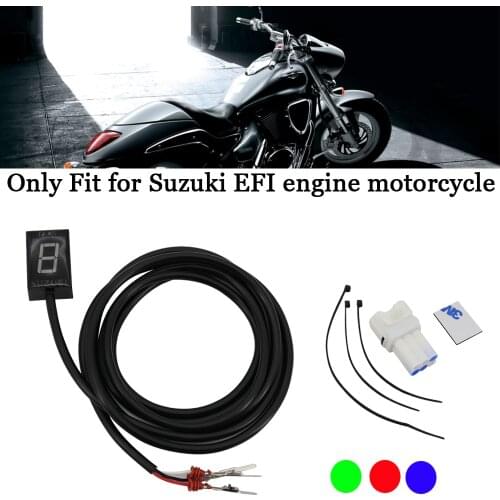 For Suzuki V-Strom GSXR600 SV650 750 Alconstar- 1-6 Level Motorcycle Ecu Plug Mount Speed Gear Display Indicator EFI Engine